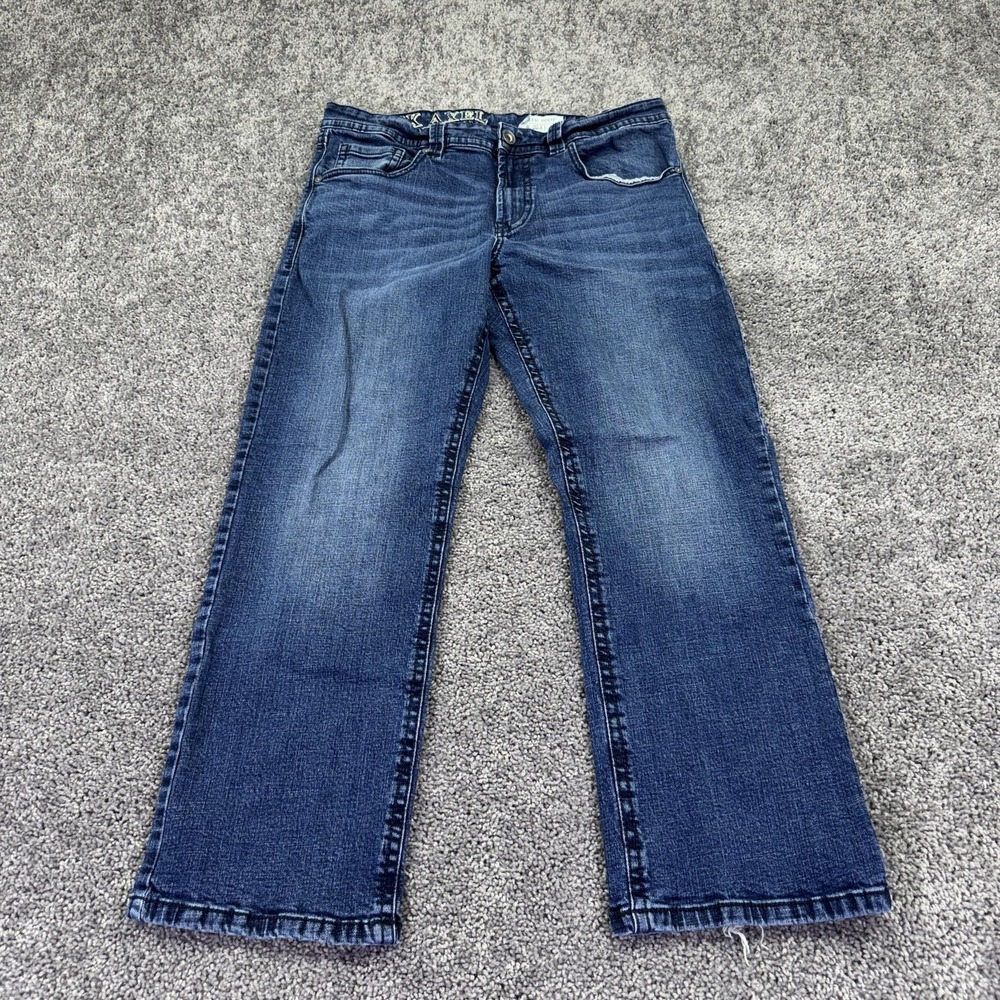TK Axel Jeans Mens 36x30 Blue Slim Boot Stretch Medium Wash Denim Casual Work
